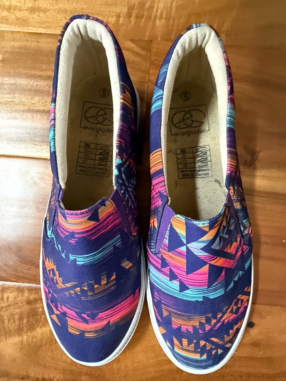 Everglades Purple Multicolor Slip-On Loafers